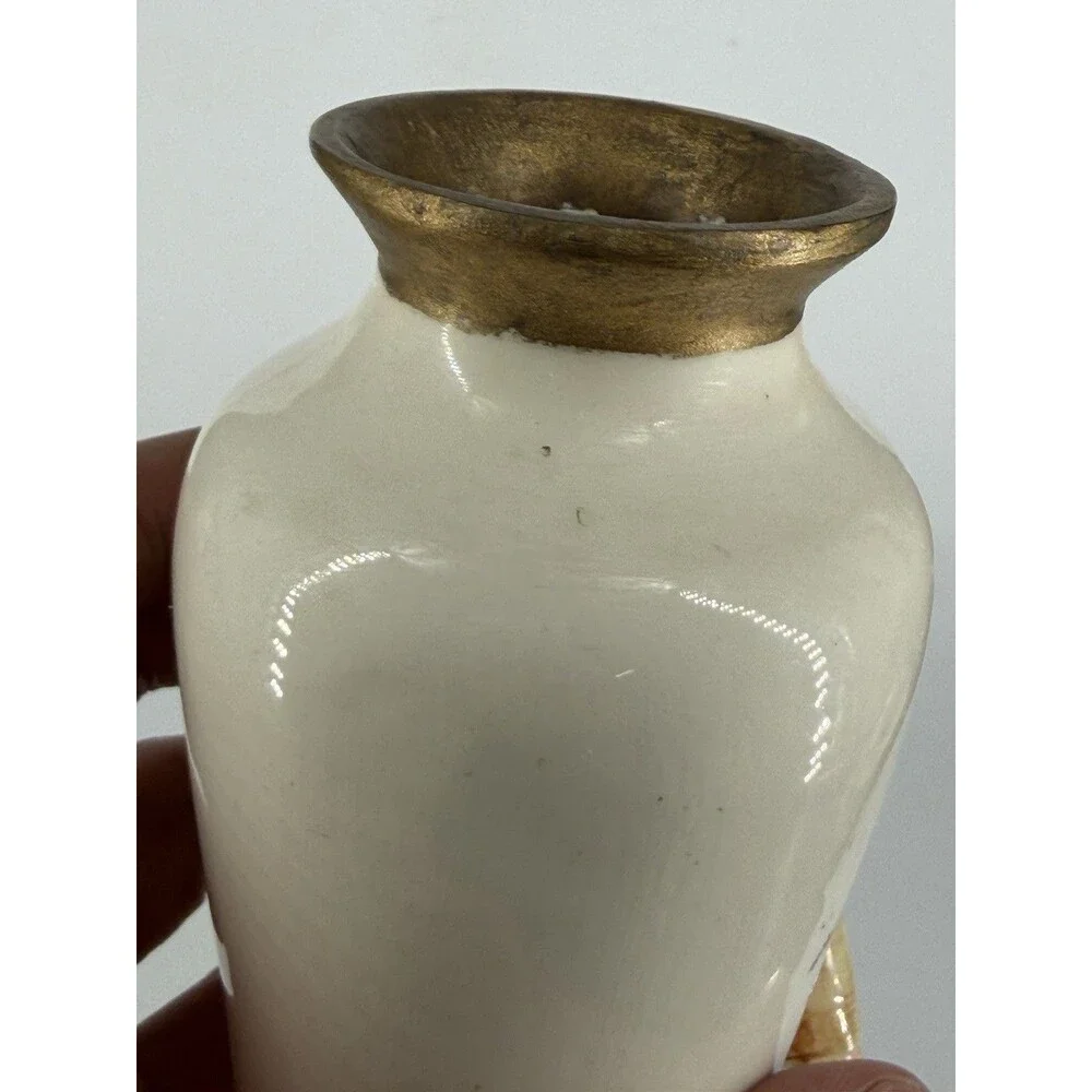 Antique Victorian porcelain figural spill vase lady floral Germany Austria 2981
